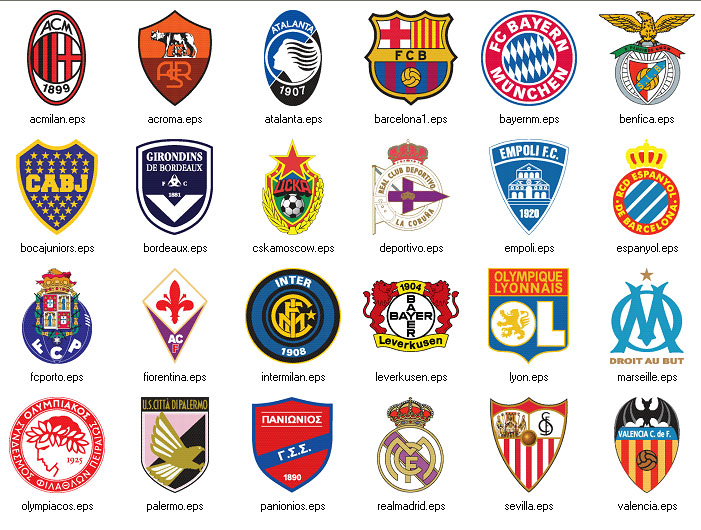 320 וקטורים של קבוצות כדורגל בעולם 320