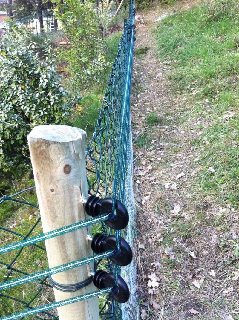 pose d'une clôture avec piquets en bois